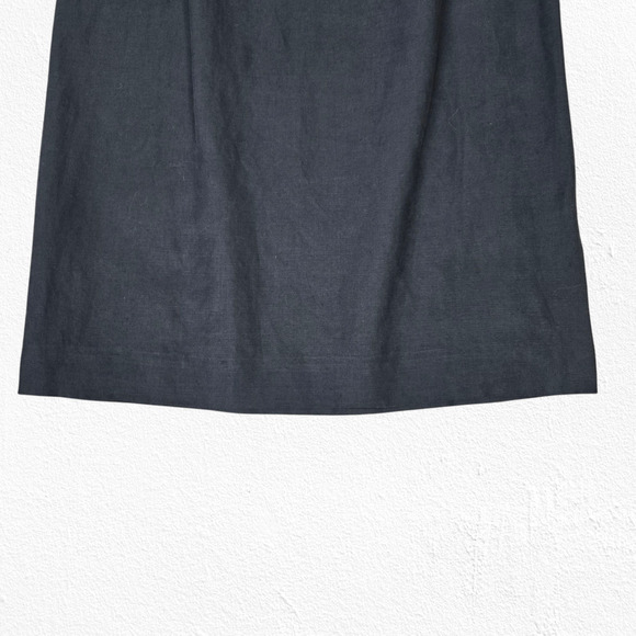 Y2K Pendleton Dark Gray Silk Linen Mid Rise Classic A-Line Midi Skirt Size 14 - Picture 3 of 8